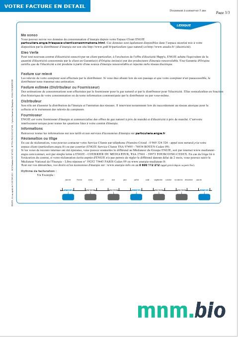 Wielka Brytania ENGIE rachunek za usługi komunalne Word and PDF template 3